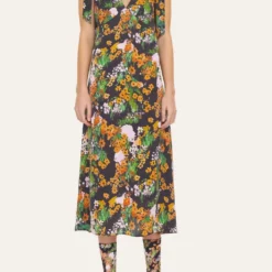 Stine Goya Naima Dress in Artist Canvas At Night - women