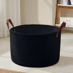 Ornavo Home Extra Large Round Cotton Rope Storage Basket Laundry Hamper with Leather Handles -Premium Sales 079de362fb414c5e8ccd30402f573726 5b300736 b8d0 4a79 b7d0 7df705ce7040 1080x