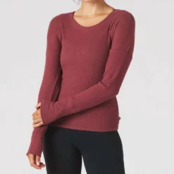 Glyder Comfort Long Sleeve in Merlot - women