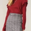 Greylin Freda Ruffled Sweater in Burgundy - women 1 Greylin Freda Ruffled Sweater in Burgundy - women -Premium Sales 100f6e036baf4a888e71e8bd6ec62893 1080x