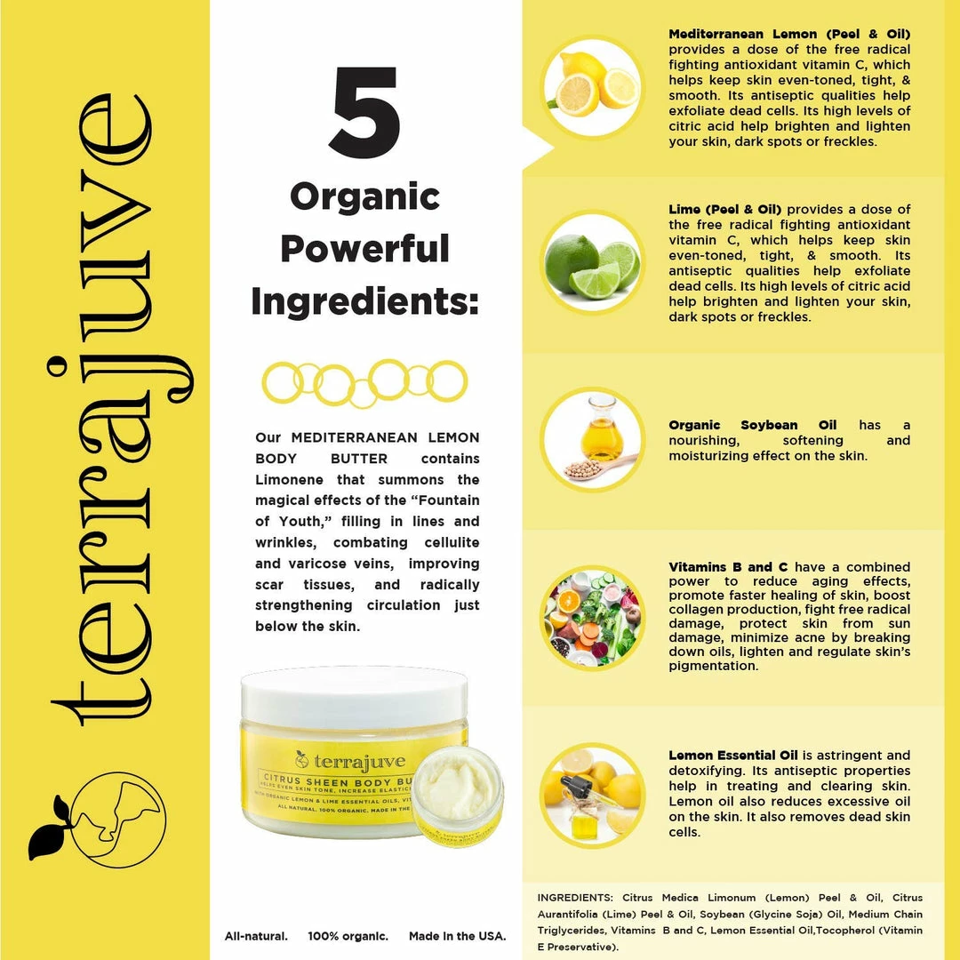 Terrajuve Citrus Sheen Lemon Body Butter 5 Terrajuve Citrus Sheen Lemon Body Butter - Image 3