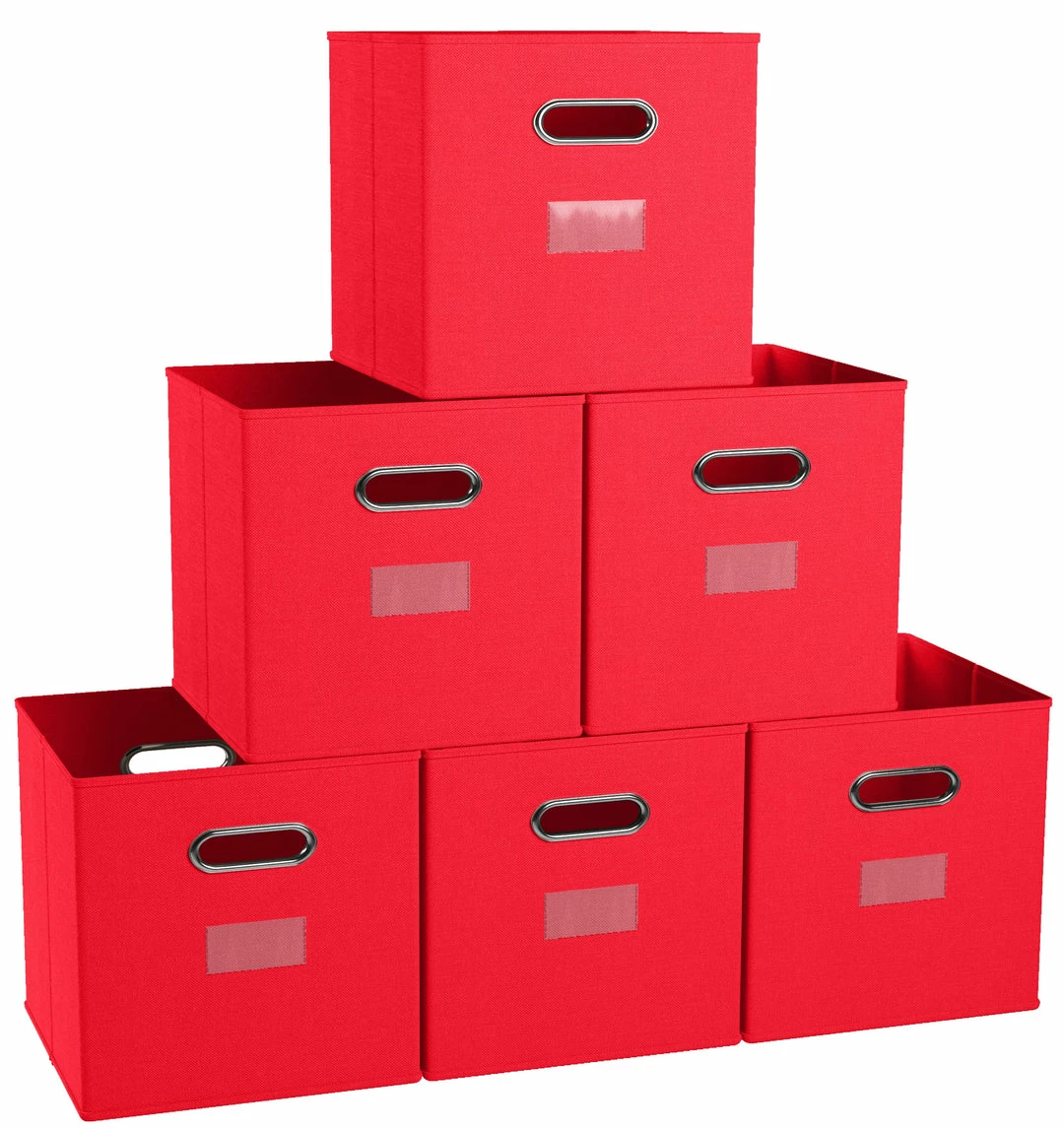 Ornavo Home Foldable Storage Cube Bin with Dual Handles & Window Pockets 3 Ornavo Home Foldable Storage Cube Bin with Dual Handles & Window Pockets