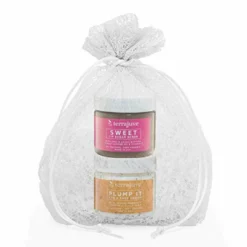 Terrajuve Plump it Eye & Face Moisturizer Cream with Lip Scrub All Natural Organic Wrapped in Organza Bag