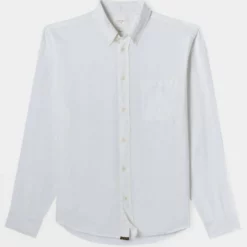 Billy Reid Tuscumbia Linen Shirt in Optic White - men