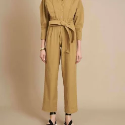 Christy Lynn Amelia Jumpsuit in Khaki - women