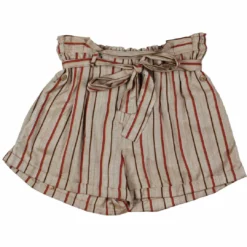 Angie Womens Striped Belted Casual Shorts