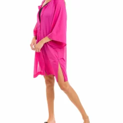 Carmen Marc Valvo Flutter Sleeve Cover Tunic - women