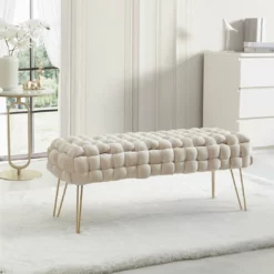 Ornavo Home Mirage Velvet Woven Bench Ottoman -Premium Sales 326924e3dda9450fb18e938c966b70f1 1080x