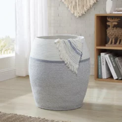 Ornavo Home Extra Large Woven Cotton Rope Tall 25" Height Laundry Hamper Basket with Handles -Premium Sales 33d72c4191ff4478a1c98606060f409b e52e24da f835 4d98 9484 18c6bad9291e 1080x