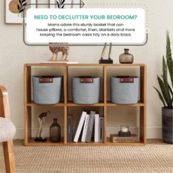 Ornavo Home 3 Pack Woven Cotton Rope Shelf Storage Basket with Leather Handles -Premium Sales 37ca39b868a24145afc45163aa3d5254 d01cee08 59cf 4635 80c8 b878522809eb 1080x