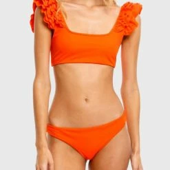 Agua Bendita Sunbaze Two Piece in Bright Orange - women