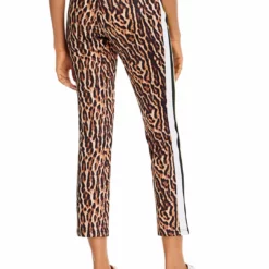 Pam & Gela Petites Womens Animal Ocelet Cropped Pants