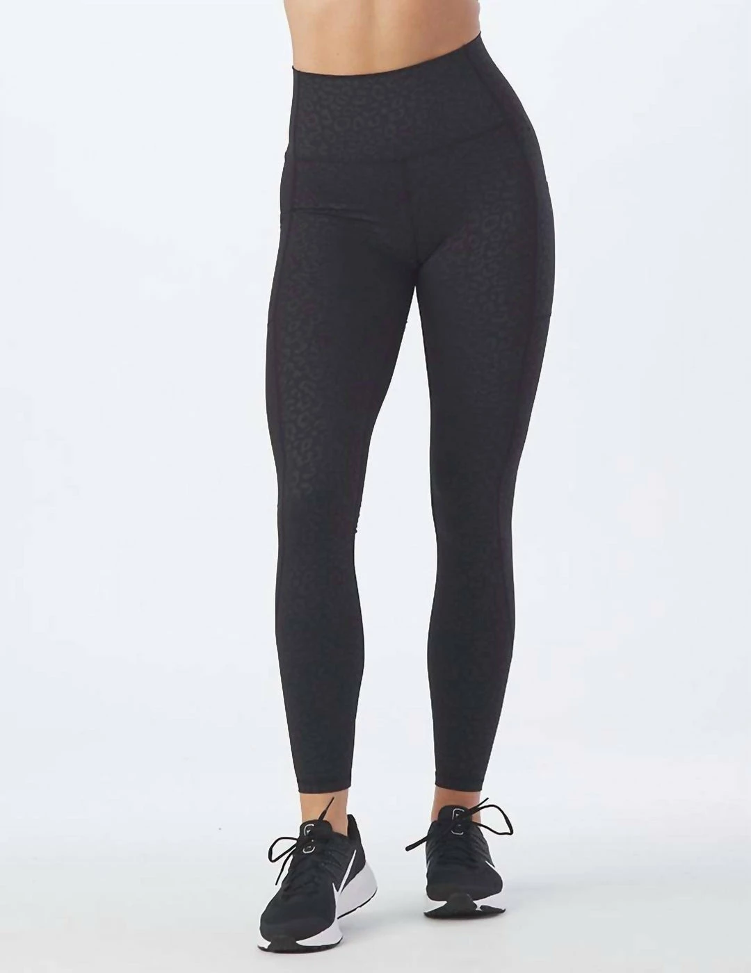 Glyder Tapper Legging in Black Embossed - women 3 Glyder Tapper Legging in Black Embossed - women