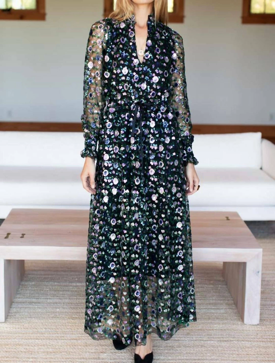 Emerson Fry Lucybella Dress in Floral Sequins - women 3 Emerson Fry Lucybella Dress in Floral Sequins - women