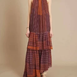 Christy Lynn Capi Halter Dress in Violet - women