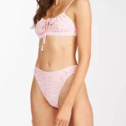 Billabong Daisy Craze Havanna Cheeky Bikini Bottom in Pink Lady - women