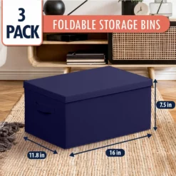 Ornavo Home Foldable XLarge Storage Bin with Handles and Lid - Set of 3 -Premium Sales 4ed5c94cad184ca49ceb262cb5c8926d 27ee6c9f 2174 436d 88e5 467b9159df62 1080x