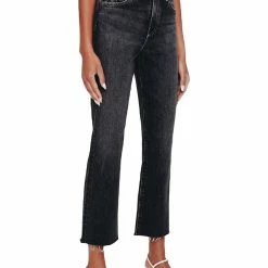 Adriano Goldschmied Womens Raw Hem Crop Straight Leg Jeans