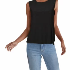 Carmen Marc Valvo Womens Solid Keyhole Blouse