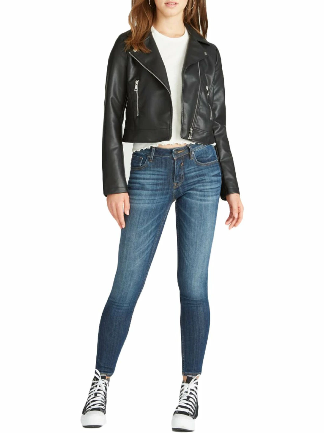 Vigoss Womens Faux Leather Cropped Motorcycle Jacket 3 Vigoss Womens Faux Leather Cropped Motorcycle Jacket