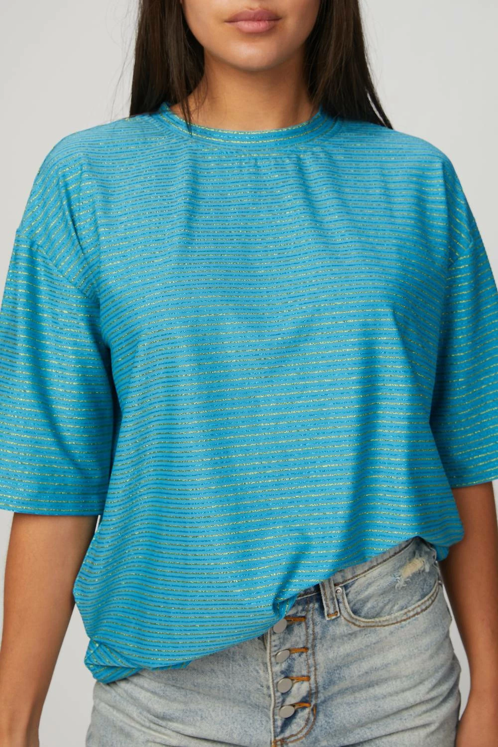 Stine Goya Boris T-Shirt in Turquoise - women 5 Stine Goya Boris T-Shirt in Turquoise - women - Image 4