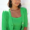 Greylin Florence Knit Cardigan in Green - women