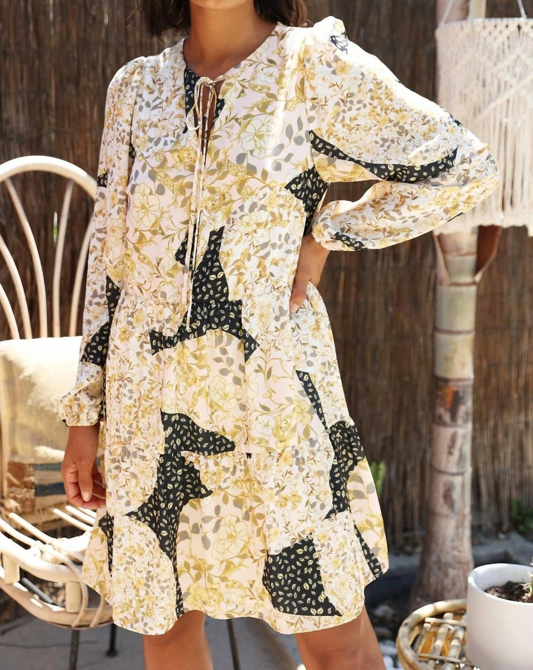 Greylin Skyler Patchwork Tiered Dress In Multi - women 3 Greylin Skyler Patchwork Tiered Dress In Multi - women