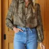 Emerson Fry Frankie Blouse in Little Cheetah - women