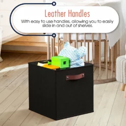 Ornavo Home Foldable Linen Storage Cube Bin with Leather Handles - Set of 6 -Premium Sales 77b11730002442d19cd0efd76da47692 cb625d63 7db2 43c2 9db5 6c71ae053f32 1080x