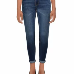 Vigoss Thompson Womens Mid Rise Rolled Cuff Jeans