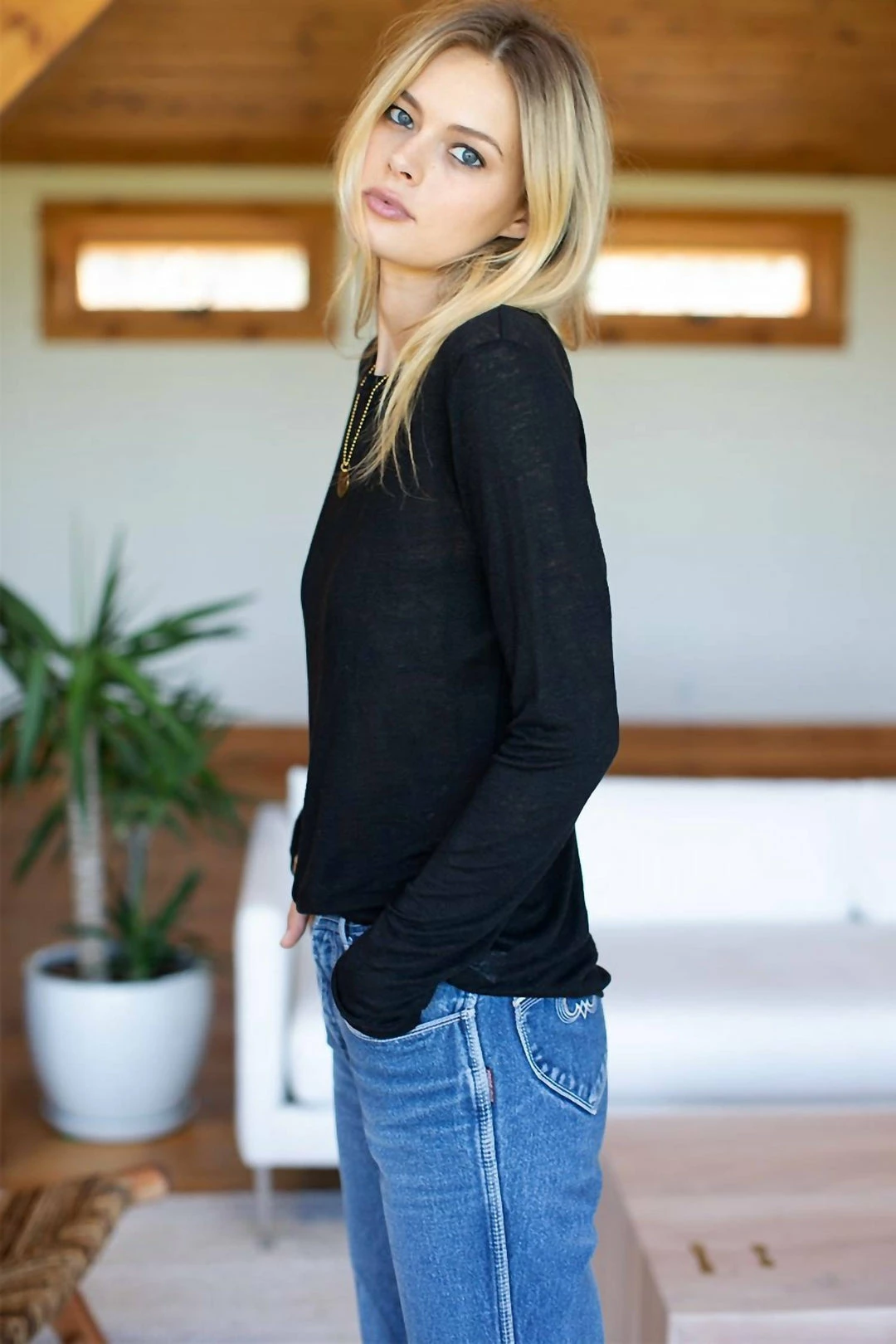 Emerson Fry Emerson Crewneck Top in Black - women 5 Emerson Fry Emerson Crewneck Top in Black - women - Image 3