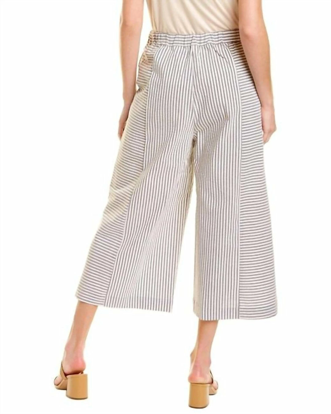 Gabby Isabella Striped Culotte Pant in Grey - women 4 Gabby Isabella Striped Culotte Pant in Grey - women - Image 2