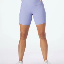 Glyder Sculpt Rib Directional Short in Lilac - women
