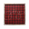 Sweet Water Decor Joy Plaid Wood Sign 18x18"
