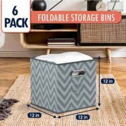 Ornavo Home Chevron Foldable Storage Cube Bin with Dual Handles -Premium Sales 81ad21c795894a3581f594fc88b26795 1080x