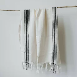 Sweet Water Decor Savannah Turkish Cotton + Bamboo Hand Towel - Five Stripe