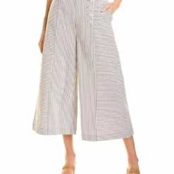 Gabby Isabella Striped Culotte Pant in Grey - women