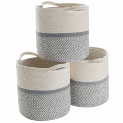 Ornavo Home 3 Pack Woven Cotton Rope Shelf Storage Basket with Handles -Premium Sales 8a15abe9525842fc82042f256f21237d 2afa5e70 aadd 4578 b7b2 b5965057447d 1080x