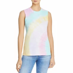 Pam & Gela Womens Cotton Tie-Dye Muscle Tank
