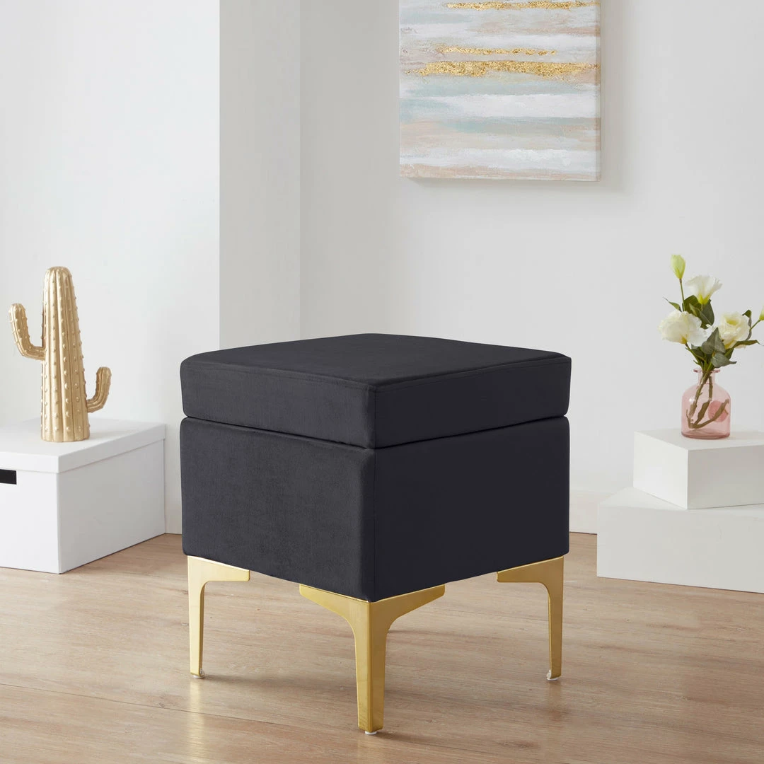 Ornavo Home Madison Square Velvet Ottoman 11 Ornavo Home Madison Square Velvet Ottoman - Image 9