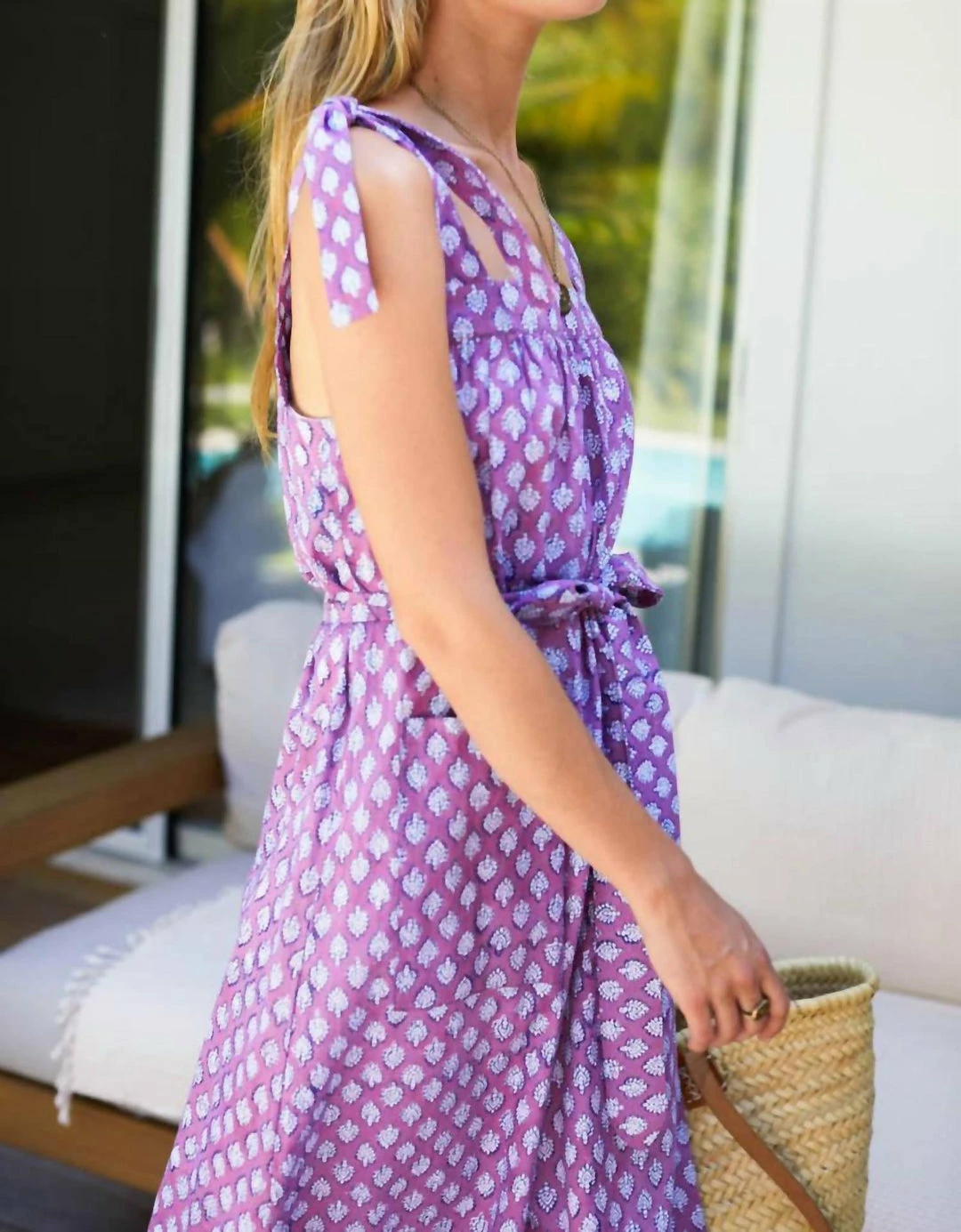 Emerson Fry Izzy Long Dress in Sisters Blue Purple Orchid - women 4 Emerson Fry Izzy Long Dress in Sisters Blue Purple Orchid - women - Image 2