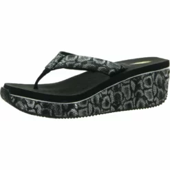 Volatile Frappachino Womens Leather Thong Wedges