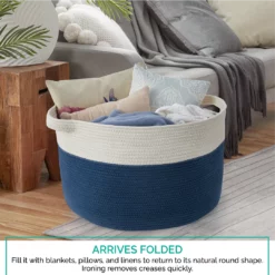 Ornavo Home Extra Large Round Cotton Rope Storage Basket Laundry Hamper with Handles -Premium Sales 9065dd7cb5bd404b8e2e43a94fe6f1c8 1080x