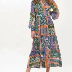 Oliphant Shirt Waist Maxi Dress in Janeiro Lilac - women