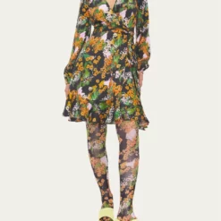 Stine Goya Rania Wrap Dress in Artist Canvas At Night - women