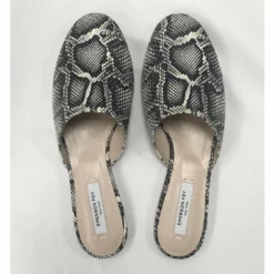 Emerson Fry Embossed Leather Flat Mule in Cobra - women