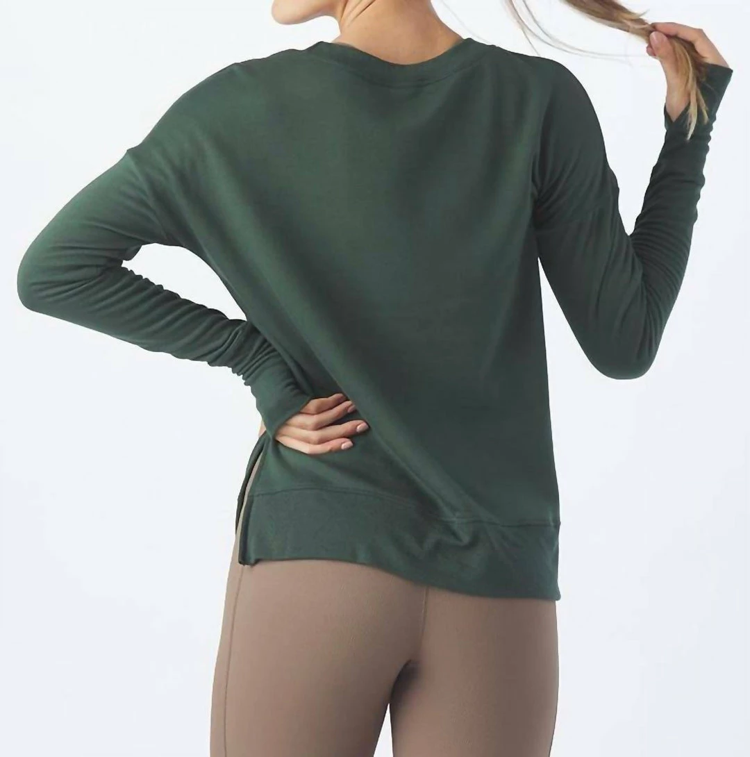 Glyder Lounge Long Sleeve in Forest - women 4 Glyder Lounge Long Sleeve in Forest - women - Image 2