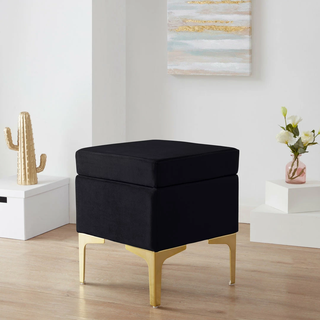 Ornavo Home Madison Square Velvet Ottoman 13 Ornavo Home Madison Square Velvet Ottoman - Image 11