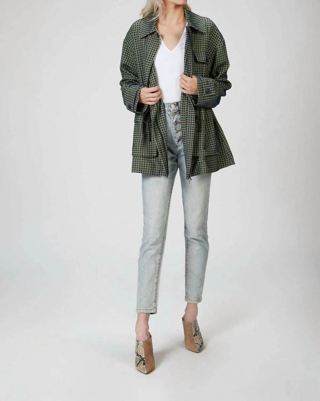 Stine Goya Niklas Jacket in Grid - women 3 Stine Goya Niklas Jacket in Grid - women