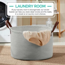 Ornavo Home Extra Large Round Cotton Rope Storage Basket Laundry Hamper with Leather Handles -Premium Sales c53f6cab4035487aa4c9a074ca6acd1e 4e6ef020 797c 4247 80cf a499d7c2a8ea 1080x